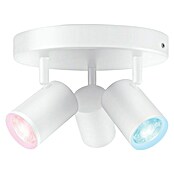 Philips Wiz Regleta LED redonda (15 W, RGBW, Número de bombillas: 3 ud., L x An x Al: 21 x 21 x 12,3 cm, Blanco) | BAUHAUS
