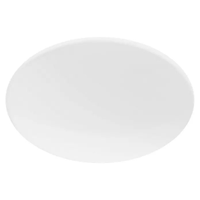 Philips Plafón LED redondo Moire - 36 W, Ø x Al: 49 x 8 cm, Blanco neutro - Un primer plano de un botón redondo y blanco. Ideal para logos, diseños y mensajes.