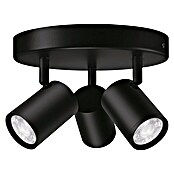 Philips Wiz Regleta LED redonda (15 W, RGBW, Número de bombillas: 3 ud., L x An x Al: 21 x 21 x 12,3 cm, Negro) | BAUHAUS