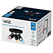 Philips Wiz Regleta LED redonda (15 W, RGBW, Número de bombillas: 3 ud., L x An x Al: 21 x 21 x 12,3 cm, Negro) | BAUHAUS