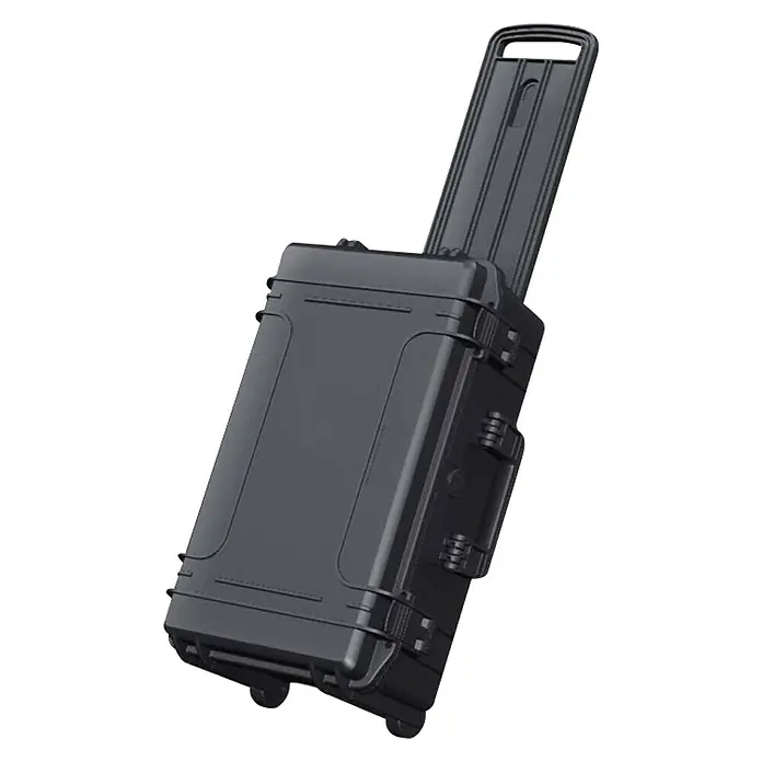 Wasserdichter Koffer MAX520TR - L x B x H: 585 x 361 x 238 mm, Ohne Schaumstoffeinlage, Ausziehbarer Trolley, Schwarz, Kunststoff - Schwarzer Rollkoffer für sicheren Transport und Aufbewahrung. Robust und ideal für Reisen mit empfindlicher Ausrüstung.