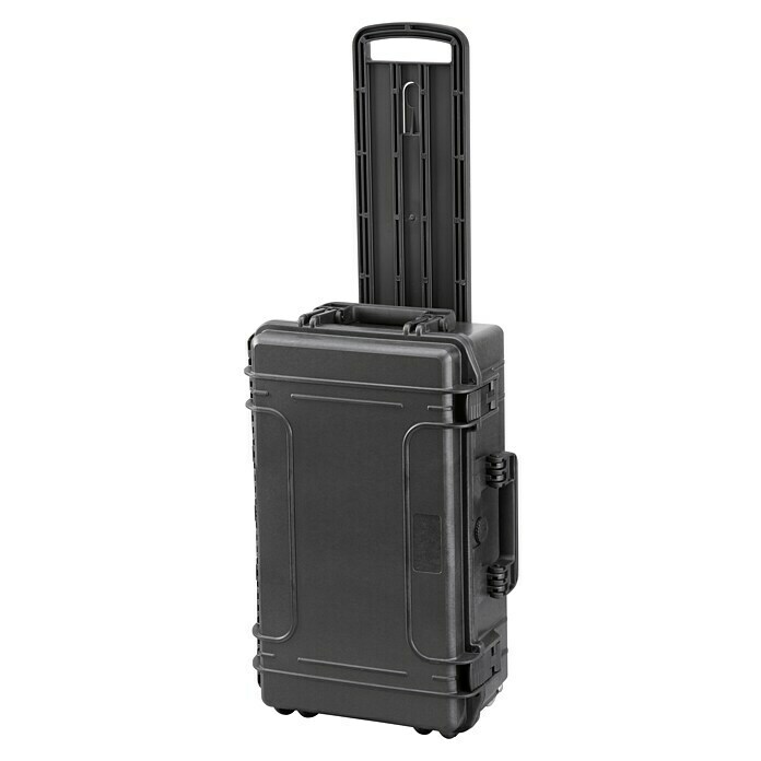 Wasserdichter Koffer MAX520TR (L x B x H: 585 x 361 x 238 mm, Ohne Schaumstoffeinlage, Ausziehbarer Trolley, Schwarz, Kunststoff) | BAUHAUS