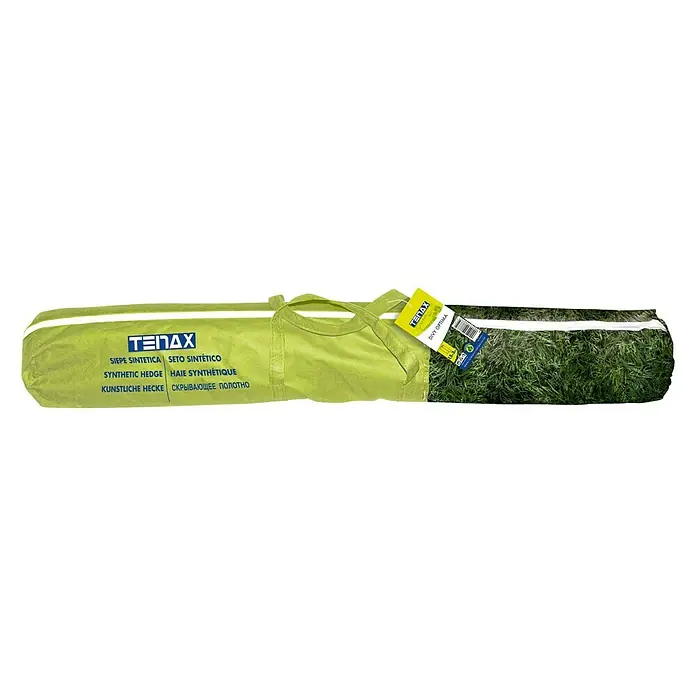 Ocultación Seto artificial Optima - Verde, L x Al: 3 x 1 m - Seto sintético TENAX en bolsa de transporte verde, ideal como pantalla de privacidad o decoración.