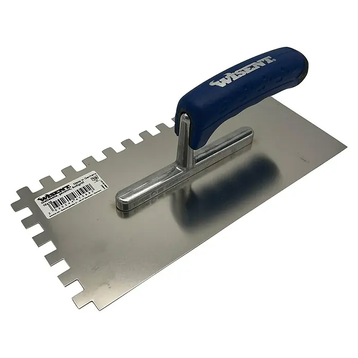 Wisent Glättkelle - Zahnung: 10 x 10 mm, Qualitätsstahl rostfrei - Die WISENT Glättkelle mit Zahnung ist ideal zum Auftragen von Klebstoffen. Das Werkzeug verfügt über einen ergonomischen Griff für komfortable Handhabung.