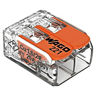 Wago Compact Hebelklemme 221-412 (100 Stk., Anzahl_Leiter: 2 Stück (Stk.))