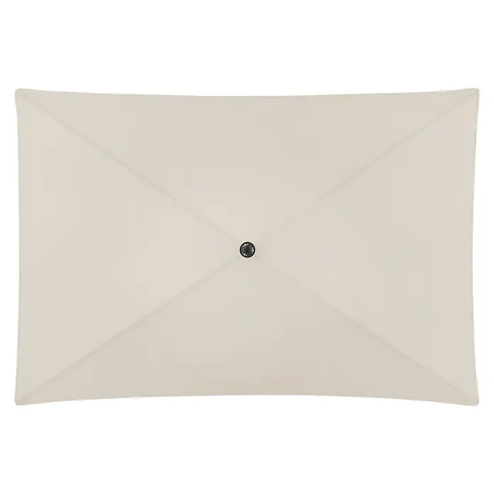 Doppler Active Marktschirm Green Edition - Natur, Bespannungsmaß (L x B): 120 x 200 cm - Nahaufnahme eines rechteckigen Sonnenschirms in Beige, der einen weiten Schattenbereich bietet und vor Sonne schützt.