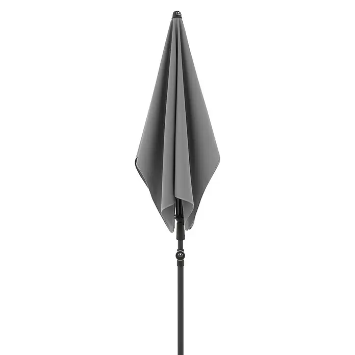 Doppler Active Marktschirm Green Edition - Hellgrau, Bespannungsmaß (L x B): 120 x 200 cm - Geschlossener grauer Gartenschirm, ideal für den Gebrauch im Freien. Sonnenschutz mit robustem Schirmmast für Gärten und Terrassen.