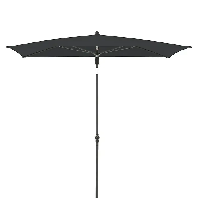 Doppler Active Marktschirm Green EditionAnthrazit, L x B: 120 x 200 cm - Bild einer modernen, rechteckigen Schattenpergola in elegantem Schwarz, die ideal für stilvolle Außenbereiche ist.