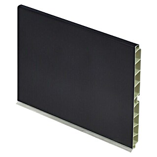 Zócalo de PVC (L x An x Al: 2,4 m x 1,3 cm x 15 cm, Negro)