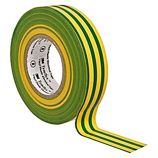 3M Cinta aislante de PVC Temflex 155 (20 m x 19 mm, Amarillo/Verde)