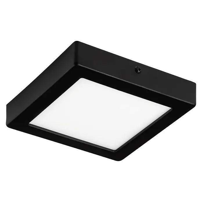 Eglo LED-Deckenleuchte Idun - 9,5 W, L x B x H: 3 x 17 x 17 cm, Schwarz, Neutralweiß - Quadratische, schwarze LED-Deckenleuchte für Innenräume, die helles, angenehmes Licht spendet und sich nahtlos in moderne Wohnräume einfügt.