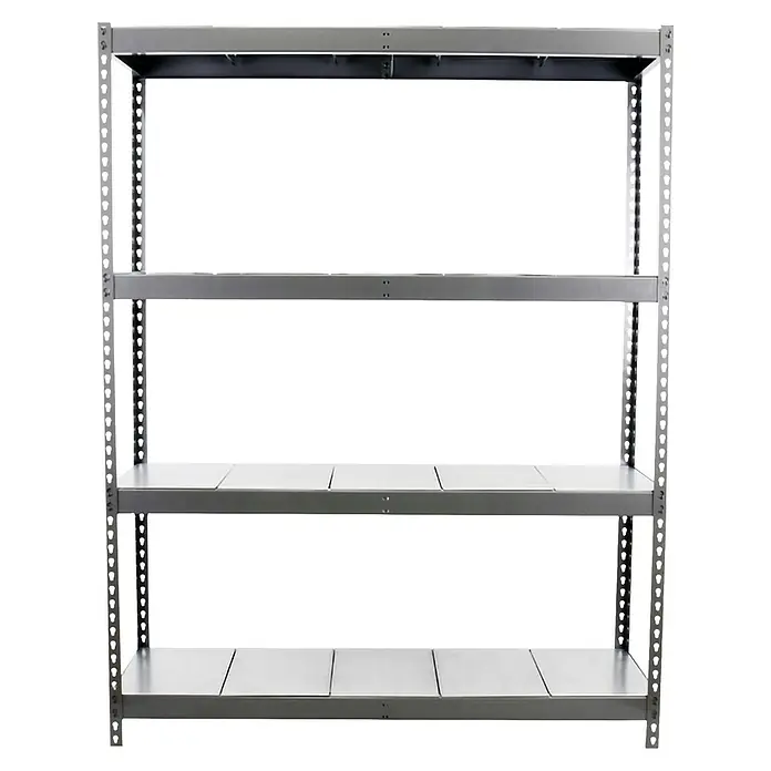 Simonrack Simonforte Schwerlastregal Simonforte Metall - H x B x T: 200 x 180 x 90 cm, Traglast pro Boden: 600 kg, Anzahl Böden: 4 Stk., Stecken, Grau/Silber - Metallregal mit vier Ebenen zur Aufbewahrung und Organisation von Gegenständen in Garage, Keller oder Lagerraum. Robust und langlebig.