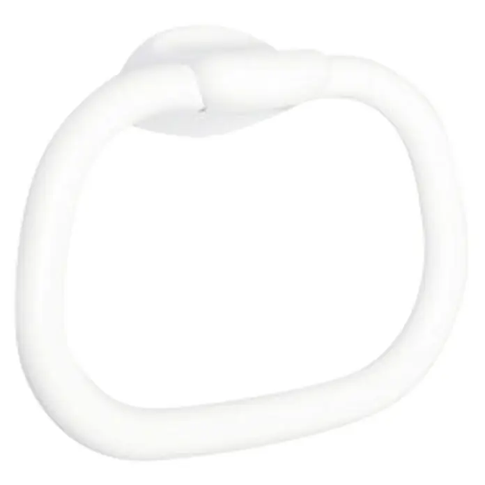 Tatay Olympia Toallero de anilla - Atornillado - Toallero de anilla de metal blanco, ideal para baño o cocina. Diseño elegante y funcional.