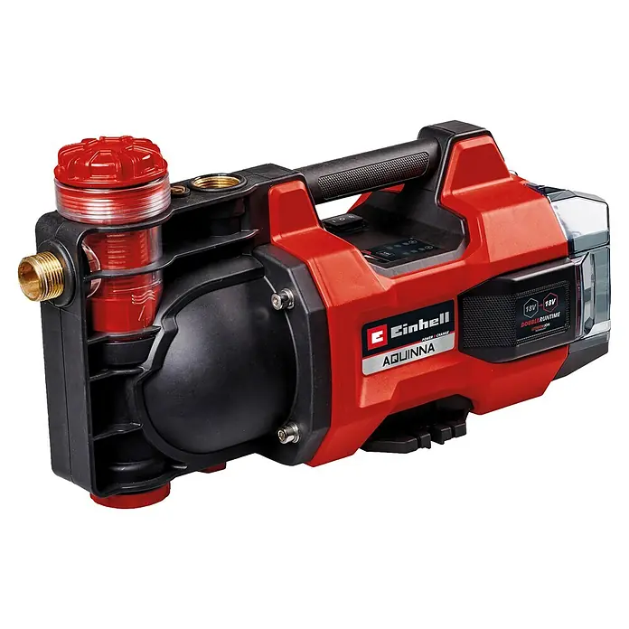 Einhell Power X-Change 18V Akku-Gartenpumpe AQUINNA 18/30 F LED - 18 V, Ohne Akku, Max. Fördermenge: 3.000 l/h - Die Einhell Akku-Gartenpumpe AQUINNA mit robustem Gehäuse ist ideal für die Bewässerung im Garten und bietet kabellose Freiheit.