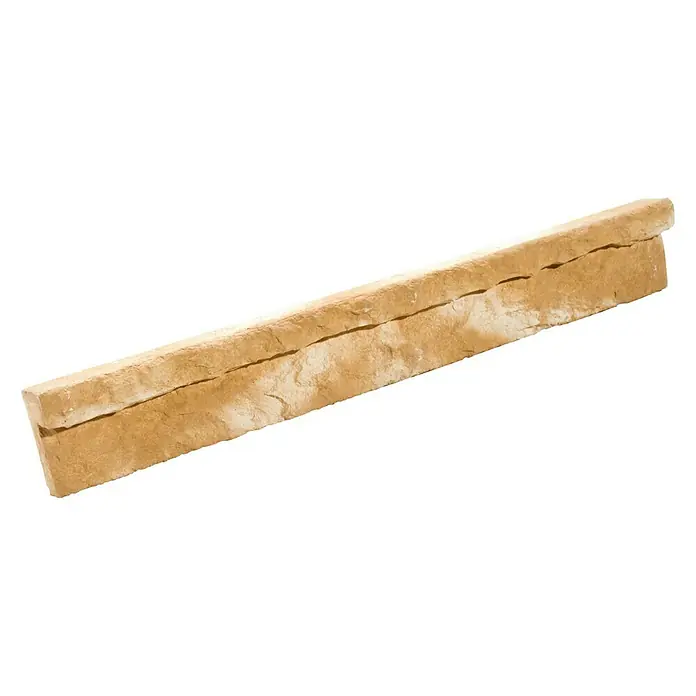 Moldura decorativa Galicia Bronce - 80 x 14 x 1 cm - Piedra decorativa de revestimiento de paredes en tonos beige y arena con textura rústica, ideal para interiores y exteriores.