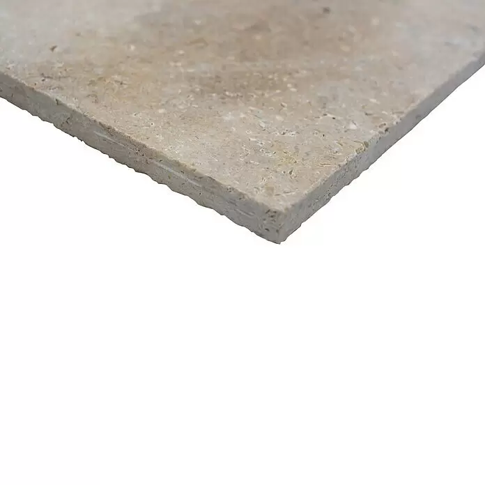 Antikmarmorfliese Travertin Chiaro - 40,6 x 61 cm, Beige, Matt - Detailaufnahme