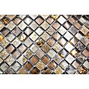 Mosaikfliese Quadrat Crystal Mix XCM M790 (30 x 30 cm, Beige, Glänzend)