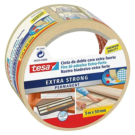 Tesa  Cinta de doble cara Extra Fuerte Moquetas