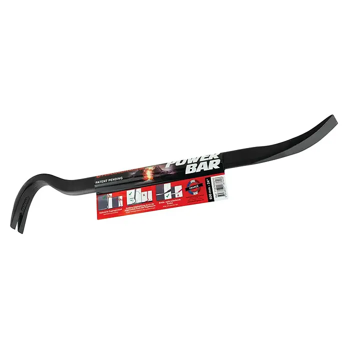 Peddinghaus Nageleisen Power Bar - Länge Stiel: 600 mm - Ein schwarzes PEDDINGHAUS POWER BAR Brecheisen, 600mm/24-Zoll, mit Etikett, ideal zum Hebeln und für Abbrucharbeiten.