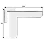 Abus Türschließer (Geeignet für: Innentüren, L x B: 125 x 70 mm, Links/Rechts, Silber)