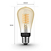 Philips Hue LED-Leuchtmittel White Filament (E27, 7 W, Warmweiß, Dimmbar, Oval)