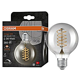 Osram LED-Lampe Vintage Edition 1906 Globe-Form E27 (Grau, 7,8 W)