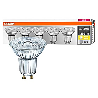Osram LED-Lampe Reflektor GU10 (GU10, Nicht Dimmbar, Warmweiß, 350 lm, 4,3 W, 5 Stk.)