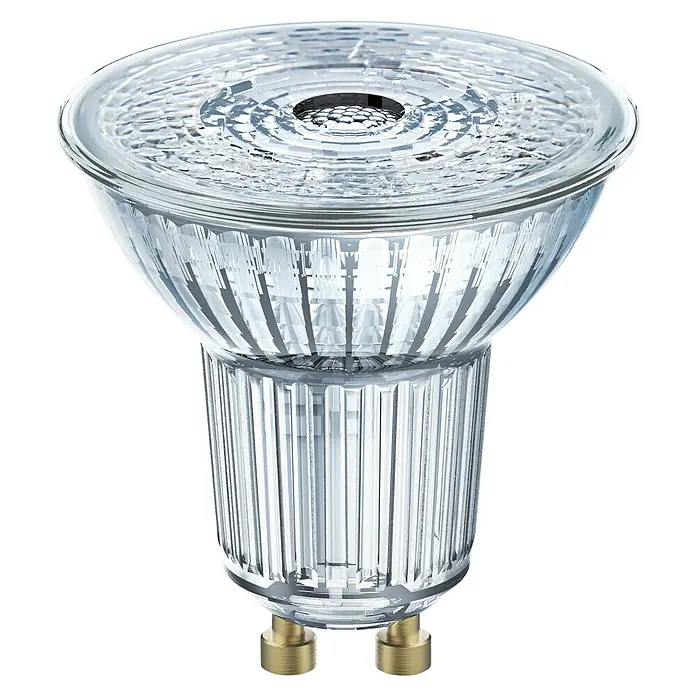 Osram LED-Lampen Set Reflektor GU10 - GU10, Nicht Dimmbar, Warmweiß, 230 lm, 2,6 W, 5 Stk. - Glas-Halogenlampe mit klarem Gehäuse und goldenen Stiften. Ideal für fokussierte Beleuchtung und energieeffizientes Licht.
