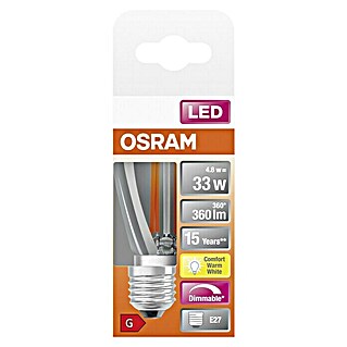 Osram LED-Lampe Vintage Glühlampenform E27 (E27, 4,8 W, 360 lm)