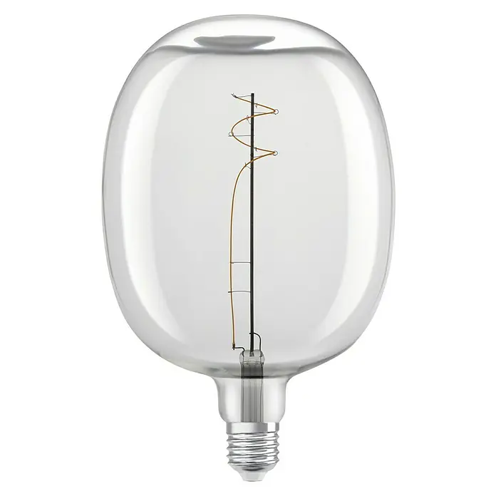 Osram LED-Lampe Vintage Edition 1906 Globe-Form E27 - E27, Dimmbar, Warmweiß, 400 lm, 4,8 W, Farbe: Klar - Klare, große Glühbirne mit einem eleganten, gewundenen Filament, das ein warmes Licht erzeugt und eine vintage Atmosphäre verleiht.