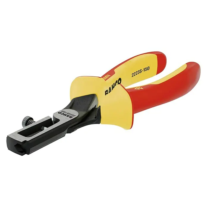 Bahco Abisolierzange 2223 S-150 - Länge: 20 cm - Bahco 2223S-150, eine isolierte Abisolierzange für sicheres Arbeiten. Perfekt für präzises Abisolieren von Kabeln und Leitungen.