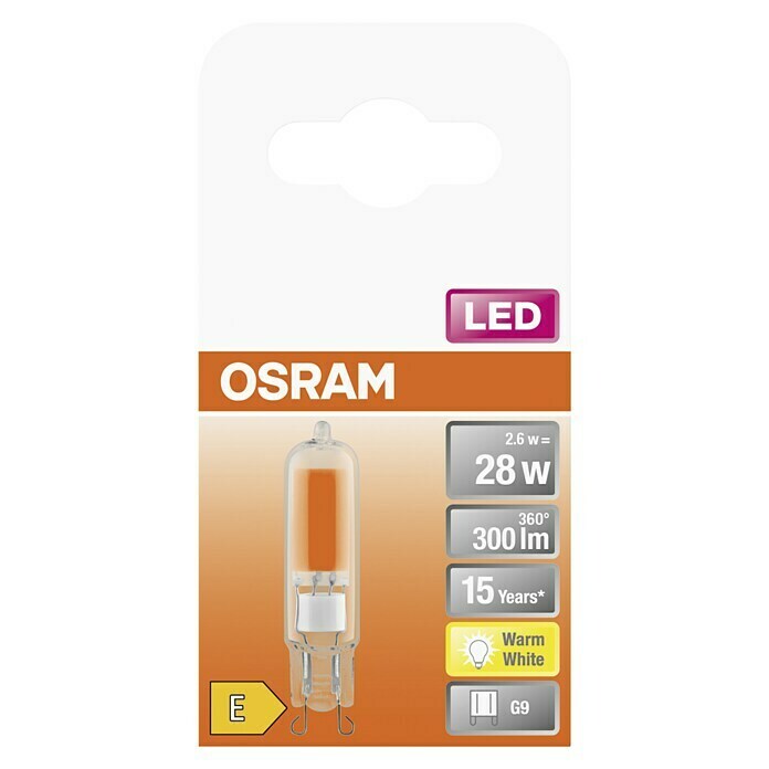 Osram LED-Lampe Pin G9 (G9, Nicht Dimmbar, Warmweiß, 300 lm, 30 W) | BAUHAUS