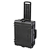 Wasserdichter Koffer MAX540TR (L x B x H: 604 x 473 x 225 mm, Ohne Schaumstoffeinlage, Ausziehbarer Trolley, Schwarz, Kunststoff) | BAUHAUS