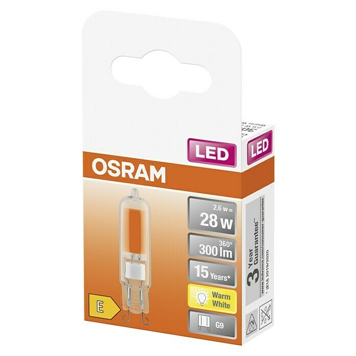 Osram LED-Lampe Pin G9 (G9, Nicht Dimmbar, Warmweiß, 300 lm, 30 W) | BAUHAUS