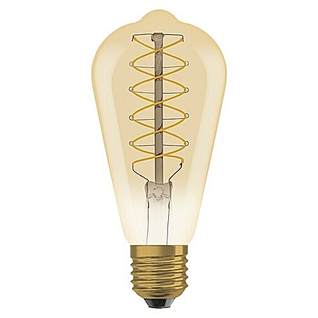 Osram LED-Lampe Vintage Edition 1906 Birnenform E27 (E27, Dimmbar, 420 lm, 4,8 W, Grundfarbe: Gold)