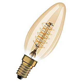 Osram LED svetlobni vir Vintage Edition 1906 v obliki žarnice E14 (E14, Možnost zatemnitve, Toplo bela, 250 lm, Sveča, Zlata)
