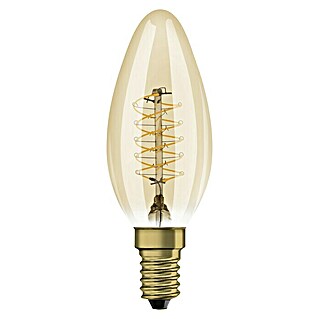 Osram LED-Lampe Vintage Edition 1906 Birnenform E14 (E14, Dimmbar, Warmweiß, 250 lm, Grundfarbe: Gold, Kerze)