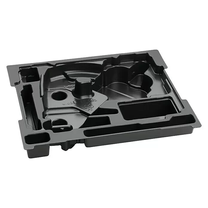 Bosch Professional Halbeinlage L-Boxx 136 - GST 140 BCE/CE, GST 160 BCE/CE, 77 x 406 x 331 mm - Schwarze Kunststoff-Verpackungseinlage mit mehreren maßgeschneiderten Fächern zum Produktschutz.