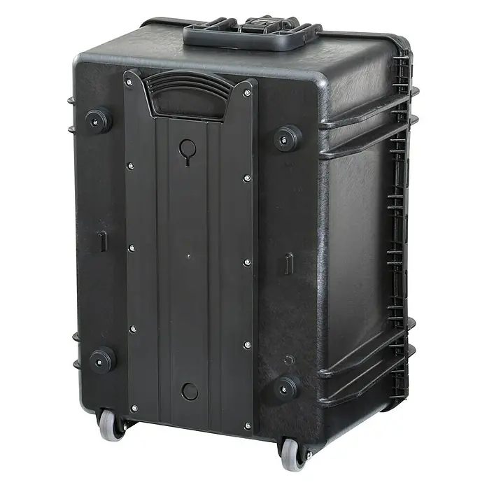 Wasserdichter Koffer MAX620TR - L x B x H: 687 x 528 x 376 mm, Ohne Schaumstoffeinlage, Ausziehbarer Trolley, Schwarz, Kunststoff - Schwarzer Rollkoffer mit Griff und Rädern für einfachen Transport und sichere Aufbewahrung von Ausrüstung.