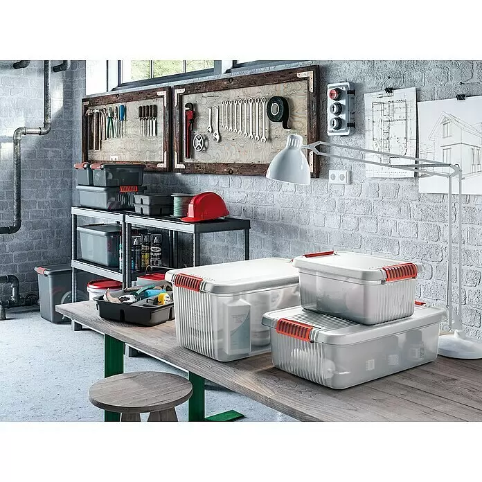 KIS Aufbewahrungsbox K LATCH - L x B x H: 39 x 29 x 18 cm, Transparent - Stimmungsaufnahme
