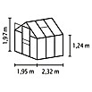 Vitavia Gewächshaus (2,32 x 1,95 x 2,07 m, Farbe: Anthrazit, Polycarbonat, 6 mm)