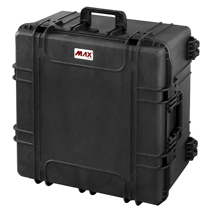 Wasserdichter Koffer MAX615 - L x B x H: 680 x 675 x 393 mm, Ohne Schaumstoffeinlage, Schwarz, Kunststoff - Robustes schwarzes MAX-Gehäuse für sicheren Transport.