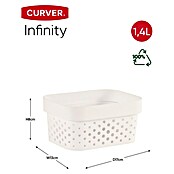 Curver Aufbewahrungsbox Infinity (L x B x H: 16,7 x 12,5 x 8,3 cm, Kunststoff, Weiß) | BAUHAUS