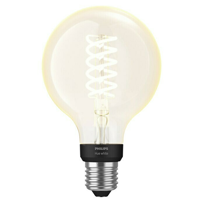Philips Hue Bombilla LED (E27, 7 W, Blanco cálido, Intensidad regulable, Globo)