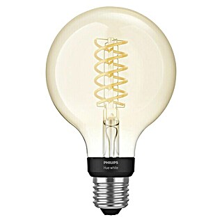 Philips Hue LED-Lampe Smart Vintage E27 (E27, Dimmbar, Warmweiß, 550 lm, 7 W, Lampenbezeichnung: G93)