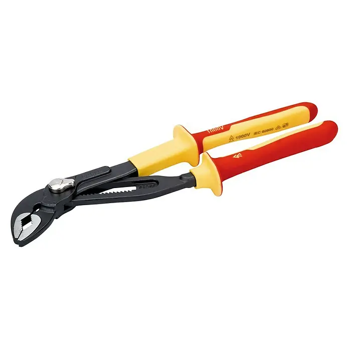 Bahco Wasserpumpenzange 7224S - Länge: 285 mm - Die isolierte Wasserpumpenzange mit gelb-roten Griffen für sicheres Arbeiten bis 1000V. Optimal für den professionellen Einsatz.