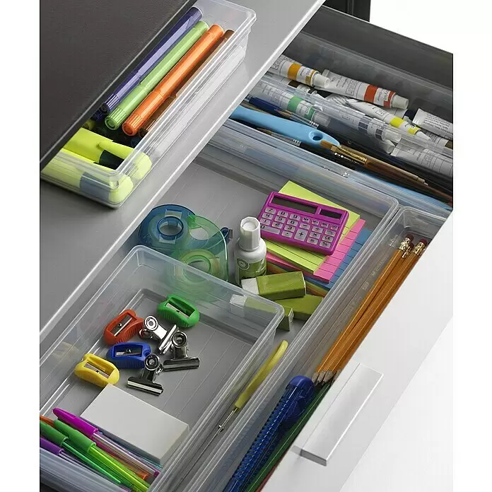 Sistemo Schubladeneinsatz - 22,5 x 7,5 x 5 cm, Transparent, Kunststoff - Stimmungsaufnahme