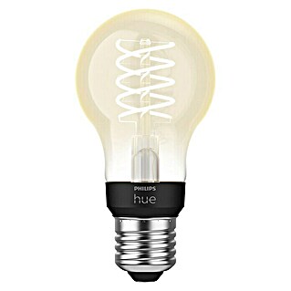 Philips Hue LED-Leuchtmittel White Filament (E27, 7 W, Warmweiß, Dimmbar, Birnenform)