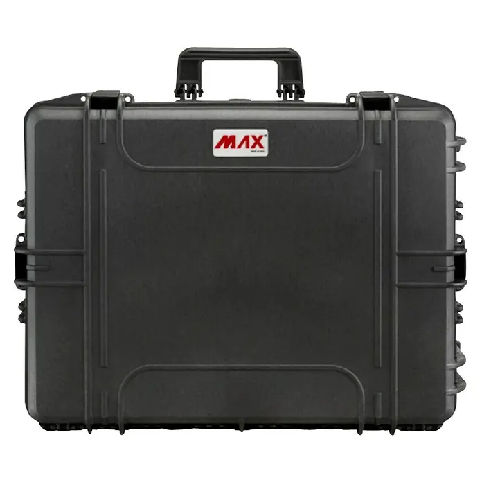 Wasserdichter Koffer MAX620 - L x B x H: 687 x 528 x 276 mm, Ohne Schaumstoffeinlage, Schwarz, Kunststoff - Abbildung eines robusten, schwarzen MAX-Schutzkoffers, ideal für den sicheren Transport empfindlicher Ausrüstung.