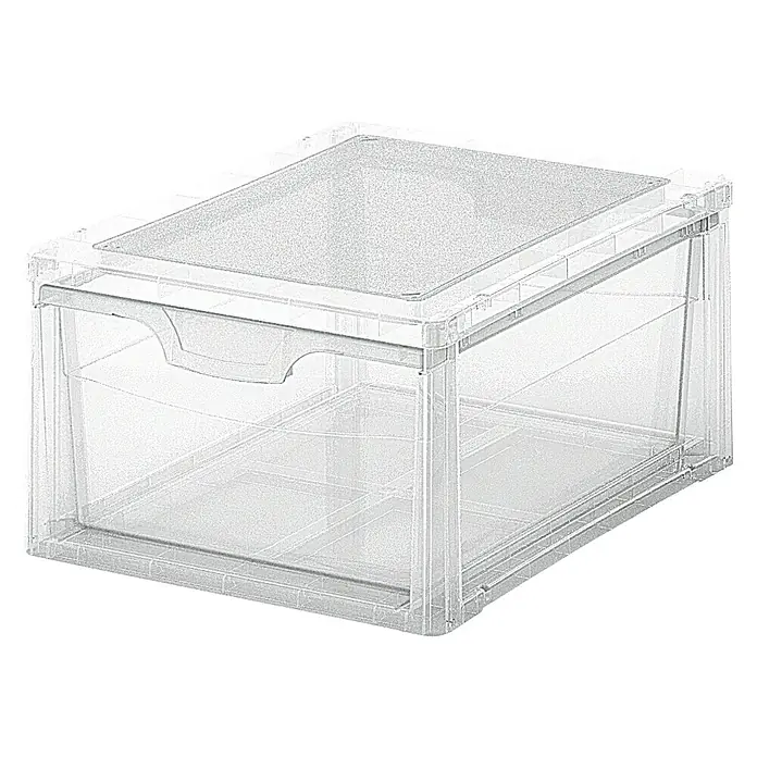 KIS Schubladenbox Spider Drawer - L x B x H: 29 x 39 x 18 cm, 12 l - Transparente Aufbewahrungsbox mit Deckel und Schublade, ideal für Kleidung oder Schuhe. Praktische Lösung für mehr Ordnung.
